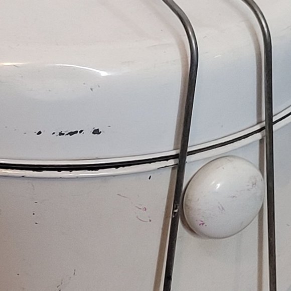 MCM Metal Cake Pie Taker With Handle Scottie Dog Chef Off White Silver 4 Pieces - Picture 7 of 13